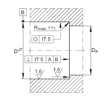 推力角接觸球軸承 ZKLN1545-2RS-PE, 增加公差，雙向，兩側唇密封