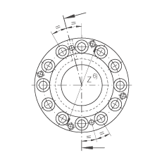 滾針/推力圓柱滾子軸承 ZARF35110-L-TV, 雙向，用螺釘安裝，長(zhǎng)軸定位圈