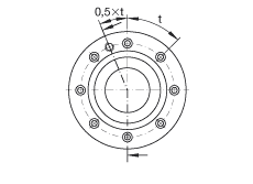 推力角接觸球軸承 ZKLF80165-2Z, 雙向，螺釘安裝，兩側(cè)間隙密封