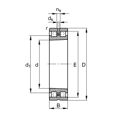 圓柱滾子軸承 NN3056-AS-K-M-SP, 根據(jù) DIN 5412-4 標(biāo)準(zhǔn)的主要尺寸, 非定位軸承, 雙列，帶錐孔，錐度 1:12 ，可分離, 帶保持架，減小的徑向內(nèi)部游隙，限制公差