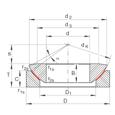 推力關(guān)節(jié)軸承 GE220-AW, 根據(jù) DIN ISO 12 240-3 標(biāo)準(zhǔn)，免維護(hù)