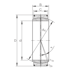 關節軸承 GE12-DO, 根據 DIN ISO 12 240-1 標準，需維護