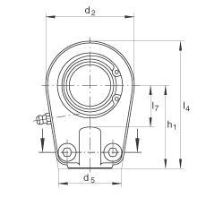 液壓桿端軸承 GIHRK25-DO, 根據 DIN ISO 12 240-4 標準，帶右旋螺紋夾緊裝置，需維護