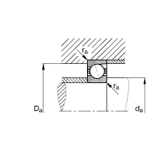 主軸軸承 B71911-E-T-P4S, 調節，成對或單元安裝，接觸角 α = 25°，限制公差