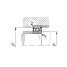 主軸軸承 HSS7018-E-T-P4S, 調節，成對安裝，接觸角 α = 25°，兩側唇密封，非接觸，限制公差