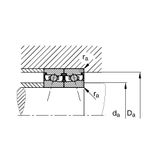 主軸軸承 HCS7019-C-T-P4S, 調(diào)節(jié)，成對安裝，接觸角 α = 15°，兩側(cè)唇密封，非接觸，限制公差