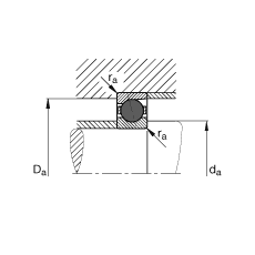 主軸軸承 HCB71900-E-T-P4S, 調節，成對或單元安裝，接觸角 α = 25°，陶瓷球，限制公差