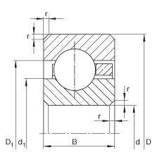 薄截面軸承 CSCF075, 深溝球軸承，類型C，運(yùn)行溫度 -54°C 到 +120°C