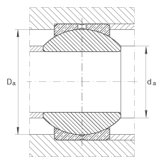 關(guān)節(jié)軸承 GE30-PB, 根據(jù) DIN ISO 12 240-1 標(biāo)準(zhǔn)，尺寸系列 K，需維護(hù)