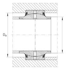 關節(jié)軸承 GE70-HO-2RS, 根據 DIN ISO 12 240-1 標準, 需維護，兩側唇密封