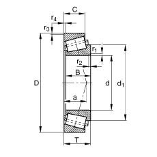 圓錐滾子軸承 K72200-72487, 英制尺寸，可分離，調(diào)節(jié)或成對